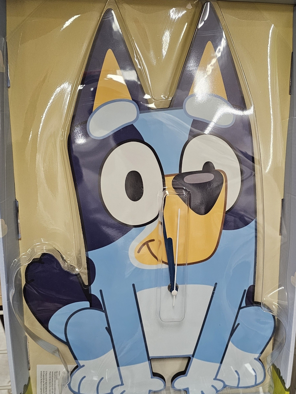 Blue Cartoon Dog Wall Clock - Playful Home Accent Large